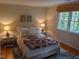 Charming bedroom with a full-size bed and wood nightstands at 1408 Brigham Rd, Chapel Hill, NC 27517