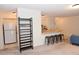 Open kitchen with white cabinets and butcher block countertops at 1511 Creekwood Ct # 102, Raleigh, NC 27603