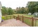 Back deck overlooks a sprawling backyard with mature trees at 270 W Silverado Ct, Kenly, NC 27542