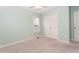 Calming bedroom with carpet, a ceiling fan, window with blinds, and neutral wall color at 270 W Silverado Ct, Kenly, NC 27542