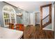 Bright dining area with hardwood floors and a large window with great natural light at 270 W Silverado Ct, Kenly, NC 27542