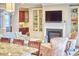 Open living room showcasing a fireplace and built-in shelving at 4034 S Mcdowell, Pittsboro, NC 27312
