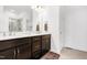 Double vanity bathroom with modern finishes and shower at 437 Wait Ave # 100, Wake Forest, NC 27587