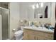 Bathroom with shower, toilet, and vanity at 108 Pinewood Ave, Rocky Mount, NC 27804