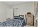 Bedroom with a bed, keyboard, and boxes at 108 Pinewood Ave, Rocky Mount, NC 27804