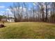 Large grassy area with mature trees behind the house at 195 Daniel Ridge Ln, Roxboro, NC 27574