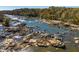 Aerial view of a rocky river at 196 Paces Mill Trl, Pittsboro, NC 27312