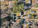 Aerial view showing the house and surrounding homes at 215 W Chestnut Ave, Wake Forest, NC 27587