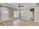 Cozy living room with recessed lights, and wood-look flooring at 2857 Greenbrook Dr, Wendell, NC 27591