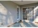 Private back patio with sliding glass doors at 5016 Parkerwood Dr, Knightdale, NC 27545