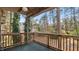 Peaceful balcony with a view of the trees at 550 Pine Ridge Pl, Raleigh, NC 27609