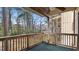 Private balcony overlooking the wooded area at 550 Pine Ridge Pl, Raleigh, NC 27609