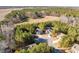 Aerial view of neighborhood homes and cul-de-sac at 98 Panmure, Rocky Mount, NC 27804