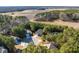 Aerial view of neighborhood homes and cul-de-sac at 98 Panmure, Rocky Mount, NC 27804
