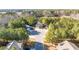 Aerial view of neighborhood homes and cul-de-sac at 98 Panmure, Rocky Mount, NC 27804