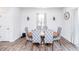 Bright dining room with wood table and gray patterned chairs at 98 Panmure, Rocky Mount, NC 27804