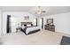 Spacious main bedroom with vaulted ceiling and ceiling fan at 98 Panmure, Rocky Mount, NC 27804