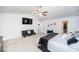 Main bedroom with large TV and walk-in closet at 98 Panmure, Rocky Mount, NC 27804