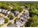 Beautiful aerial view of a suburban neighborhood with lush greenery and well-kept properties at 1000 Norris St, Raleigh, NC 27604