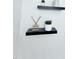 Modern wall decor featuring floating shelves with plants and decorative items at 103 Cimmaron Ct, Cary, NC 27511
