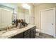 Elegant bathroom with double vanity and granite countertops at 1206 Newton Dr., Mebane, NC 27302