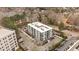 Aerial view of building and parking at 1300 St Marys St # 404, Raleigh, NC 27605