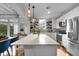 Modern kitchen with stainless steel appliances and white cabinetry at 1300 St Marys St # 404, Raleigh, NC 27605