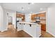 Well-appointed kitchen featuring a center island, stainless appliances, and abundant cabinet space at 1400 Basley St, Wake Forest, NC 27587
