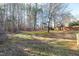 Wooded backyard with tall trees and partial fence at 2901 Alder Ridge Ln, Raleigh, NC 27603