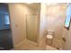 Simple bathroom with a shower stall and toilet at 315 Lakeshore Dr, Hillsborough, NC 27278