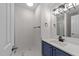 Contemporary bathroom with modern fixtures and finishes at 4541 Hershey Ct, Raleigh, NC 27613