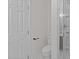 This bathroom features a toilet and a walk in shower at 4541 Hershey Ct, Raleigh, NC 27613