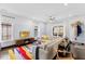 Spacious living area with hardwood floors and a comfy sectional at 504 Branch St, Raleigh, NC 27601