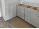 Kitchen area featuring modern cabinets, ready for appliances and customization to your taste at 53 Priming Way, Angier, NC 27501