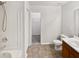 Bathroom with tub, toilet and vanity at 83 Valleyfield Dr, Clayton, NC 27527