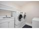 Laundry room with washer, dryer, and utility sink at 908 Glen Eden Dr, Raleigh, NC 27612