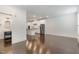 Open concept kitchen with stainless steel appliances and island at 10310 Sablewood Dr # 108, Raleigh, NC 27617
