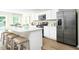 Modern kitchen with white cabinets, stainless steel appliances, and an island at 104 Cavalier Rider Run, Wendell, NC 27591