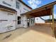 Covered patio offering outdoor living space and natural light at 110 Tennyson Dr, Garner, NC 27529