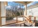 Wooden deck with backyard views and outdoor furniture at 187 Ashley Woods Ct, Clayton, NC 27527