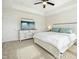 Spacious primary bedroom with ample natural light and ceiling fan at 219 Broadgait Brae Rd, Cary, NC 27519