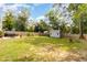 Large backyard with shed, patio, and garden at 619 Barbour St, Clayton, NC 27520