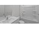 Clean bathroom with a bathtub, shower, and vanity at 7565 Michelle Rd, Rocky Mount, NC 27803