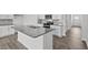 Modern kitchen with an island and stainless steel appliances at 7565 Michelle Rd, Rocky Mount, NC 27803