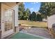 Private backyard with gravel patio and green space at 8352 Primanti Blvd, Raleigh, NC 27612