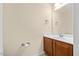 Clean bathroom with vanity, toilet and mirror at 8352 Primanti Blvd, Raleigh, NC 27612