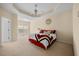 Large bedroom with carpet and ceiling fan at 8352 Primanti Blvd, Raleigh, NC 27612