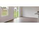 Bright dining area with sliding glass doors leading to backyard at 103 Scoville St, Oxford, NC 27565