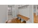Inviting entryway with built-in bench and storage at 1513 Hoke Landing Ln, Raleigh, NC 27603