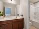 Single vanity bathroom with tub/shower combo at 1620 Maddox Park Dr, Fuquay Varina, NC 27526